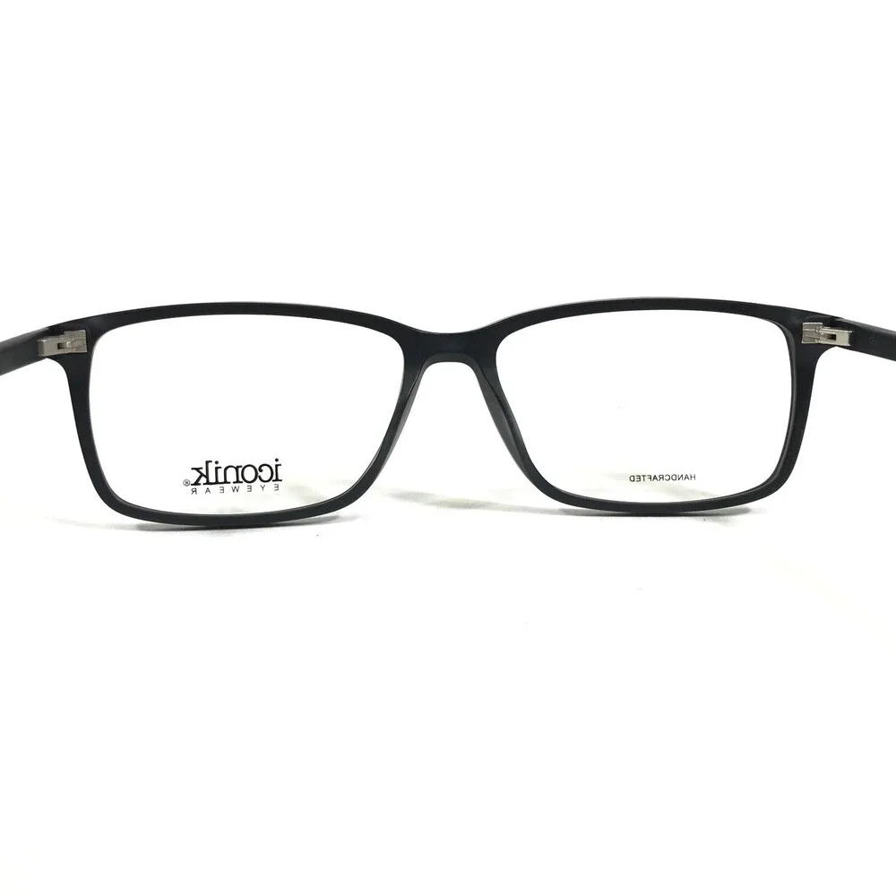 Iconik Eyeglasses Frames Ethan C2 Black Square Full Rim 54-15-140